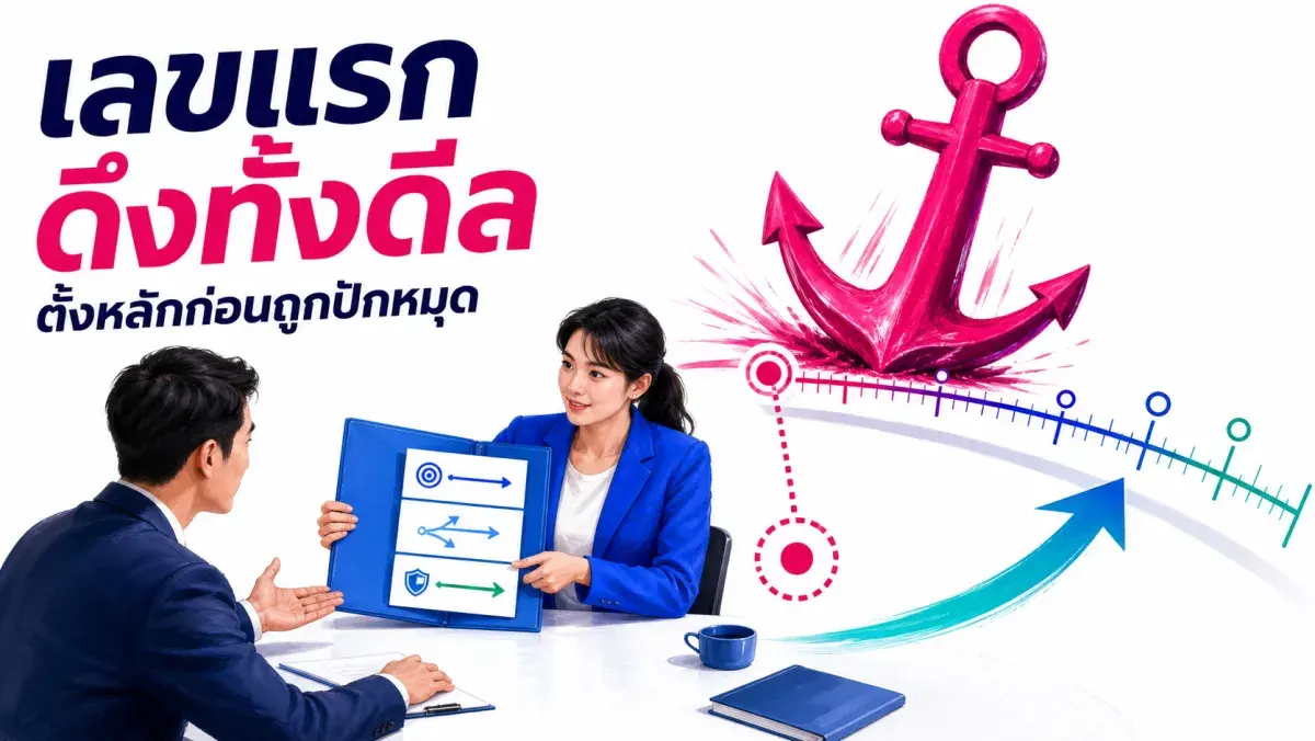 ทำไมคนที่เสนอตัวเลขแรกในการเจรจามักได้เปรียบ และวิธีรับมือเมื่อตกเป็นฝ่ายรับตัวเลขนั้น