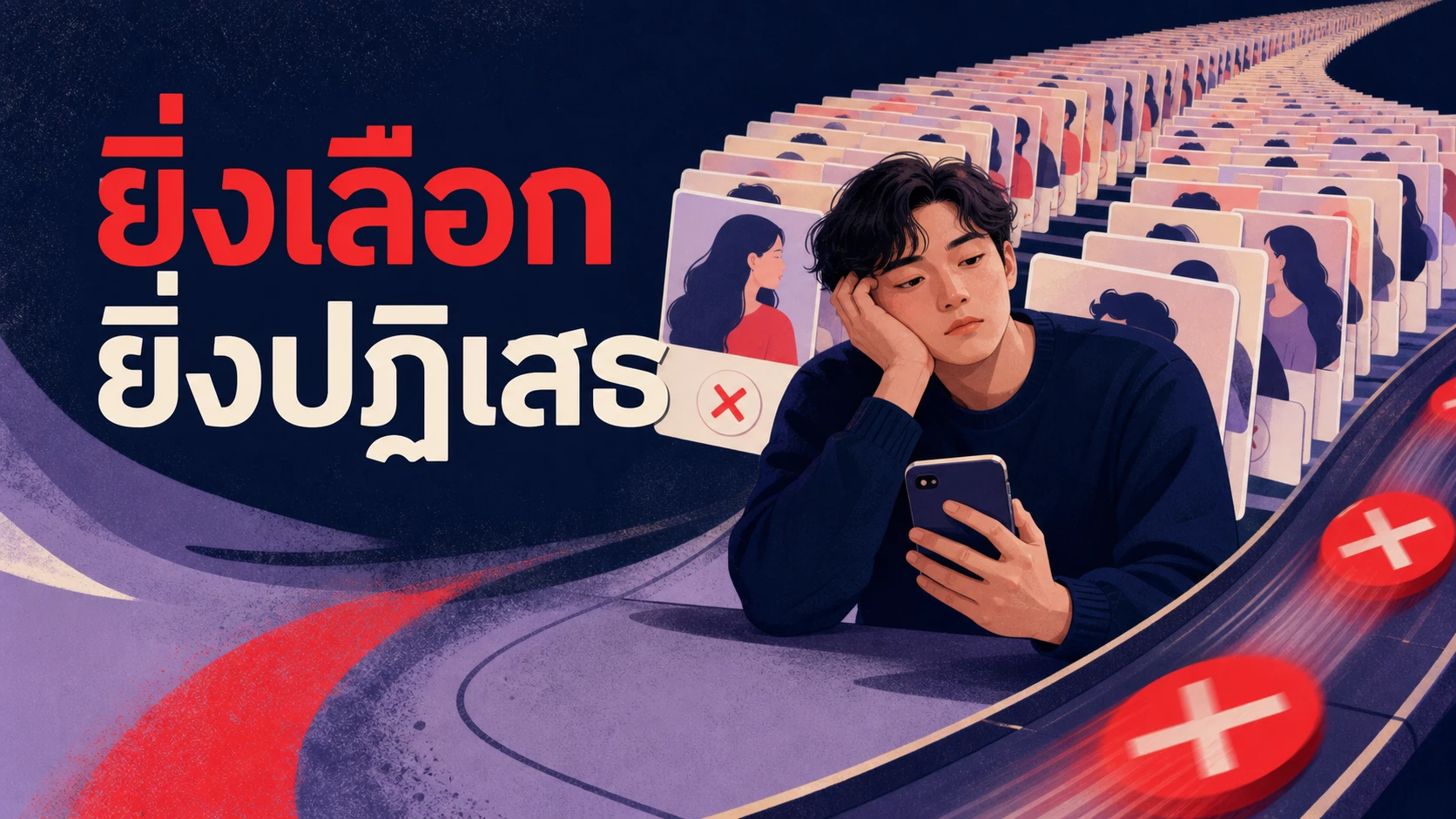 ยิ่งมีตัวเลือกคู่เดตเยอะ ยิ่งหาคู่ยากขึ้น งานวิจัยชี้ dating app ทำให้คนเปลี่ยนเป็น "โหมดปฏิเสธ" โดยไม่รู้ตัว